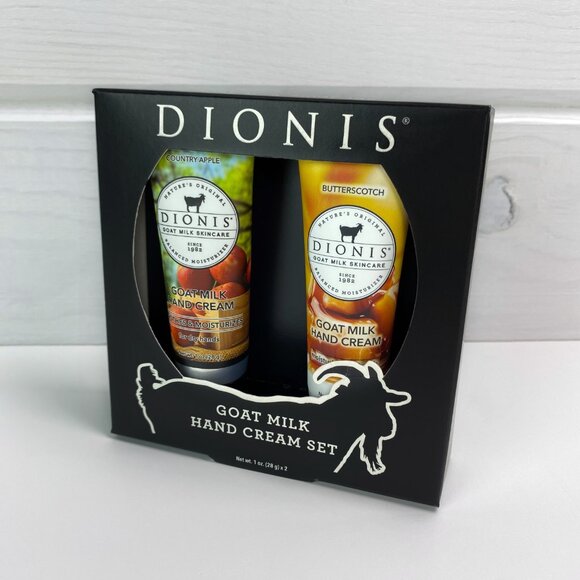 Limited Edition Fall Dionis Goat Milk Hand Cream Set Country Apple Butterscotch - Picture 1 of 5